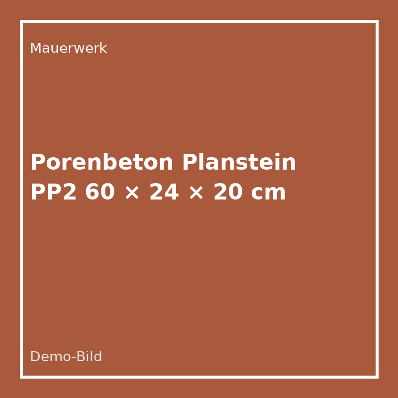 [MW-PB-24] Porenbeton Planstein PP2 60 × 24 × 20 cm