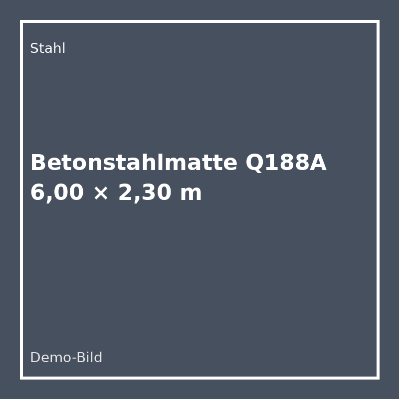 [ST-MATTE-Q188] Betonstahlmatte Q188A 6,00 × 2,30 m