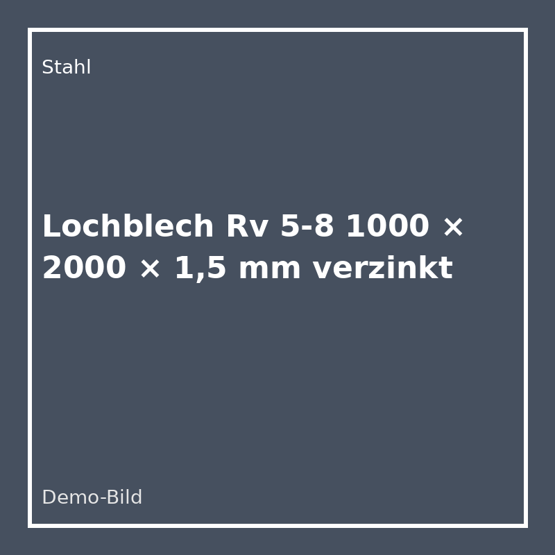 [ST-LB-RV58] Lochblech Rv 5-8 1000 × 2000 × 1,5 mm verzinkt