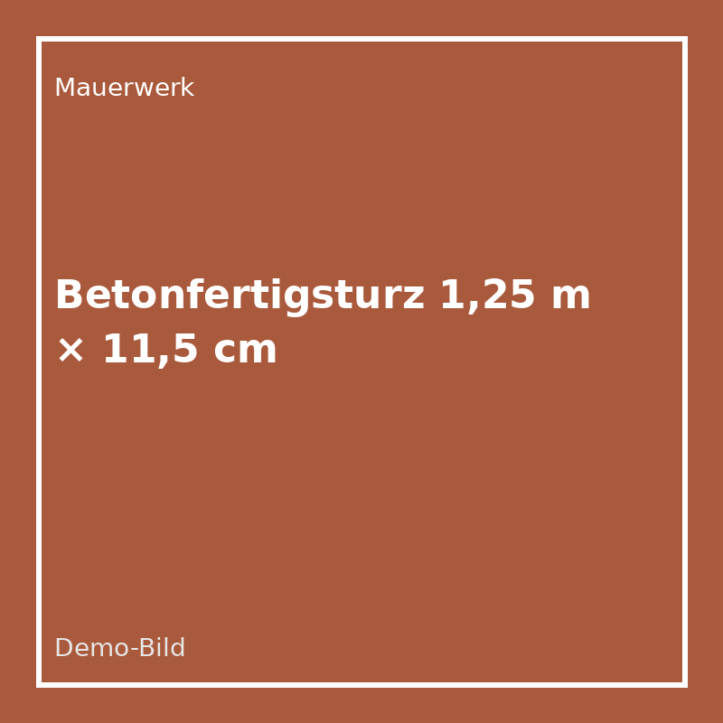 [MW-STURZ-125] Betonfertigsturz 1,25 m × 11,5 cm